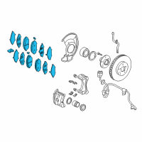 OEM 2000 Honda Odyssey Set, Pad Front (Fsx19 Diagram - 45022-S0X-415