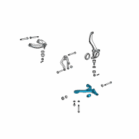 OEM 2010 Acura TL Lower Arm Complete , Right Front Diagram - 51350-TK4-A01