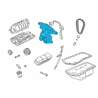 OEM 1996 Oldsmobile 88 Cover Asm-Engine Front Diagram - 12576033