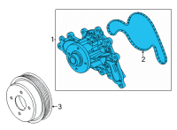 OEM 2021 Ford F-250 Super Duty Water Pump Assembly Diagram - LC3Z-8501-A