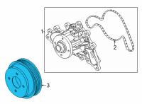 OEM Ford E-350 Super Duty Pulley Diagram - LC3Z-8509-B