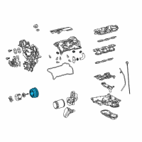 OEM Lexus PULLEY Sub-Assembly, CRANKSHAFT Diagram - 13408-70011
