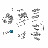 OEM 2021 Lexus LS500 PULLEY Sub-Assembly, CRA Diagram - 13408-70012