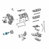 OEM Lexus Damper Sub-Assy, Crankshaft Diagram - 13407-70111