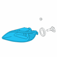 OEM 2007 Toyota Corolla Housing & Lens Diagram - 81221-AA011