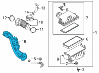 OEM Lexus NX350h INLET ASSY, AIR CLEA Diagram - 17750-25080