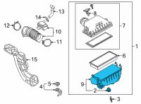 OEM Lexus ES250 CASE SUB-ASSY, AIR C Diagram - 17701-F0110