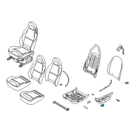 OEM 2002 BMW Z3 Switch For Longit./Vertical Adjustm., Right Diagram - 61-31-8-413-896