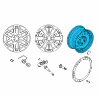 OEM 2020 Ford F-150 Wheel, Alloy Diagram - KL3Z-1007-E