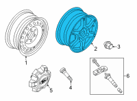 OEM Ford Bronco Spare Wheel Diagram - KB3Z-1015-C