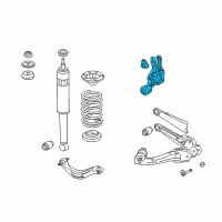 OEM 2010 Honda Civic Knuckle, Right Rear Diagram - 52210-SNA-A50