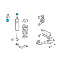 OEM 2017 Acura RDX Rubber, Rear Shock Absorber Mounting Diagram - 52631-SNA-A22