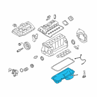 OEM 2011 BMW 528i Engine Oil Pan Diagram - 11-13-7-552-414