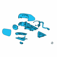 OEM 2013 Cadillac ATS Mirror Assembly Diagram - 22835037