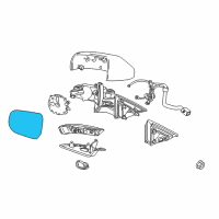 OEM Cadillac ATS Mirror Glass Diagram - 23105610