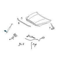 OEM 2010 Toyota Tundra Support Rod Ball Stud Diagram - 68961-0C030