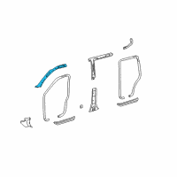 OEM 2007 Toyota Land Cruiser Weatherstrip Pillar Trim Diagram - 62210-60131-A0