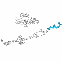 OEM 2000 Toyota 4Runner Exhaust Tail Pipe Assembly Diagram - 17430-75530