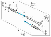 OEM 2020 Nissan Versa Socket Kit-Tie Rod, Inner Diagram - D8521-5RL0A