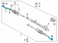 OEM 2021 Nissan Versa Socket Kit-Tie Rod Diagram - D8640-4AF1A