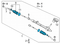 OEM Nissan Kicks Boot Kit-Manual Steering Gear Diagram - D8203-5RB0B