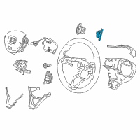 OEM Honda Insight Switch Assy., R. Paddle Shift *NH1071L* (SPLENDOR SILVER) Diagram - 78560-TVA-A81ZA