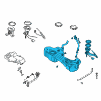 OEM BMW 325i Plastic Fuel Tank With Left Sensor Diagram - 16-11-6-766-940