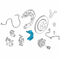 OEM BMW 530e Caliper Carrier Blue Left Diagram - 34-20-6-891-915