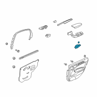 OEM Acura Handle Assembly, Right Rear Door Inside (Graphite Black) Diagram - 72620-SEP-A01ZA