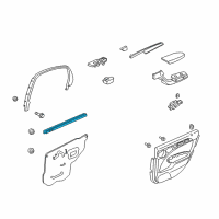 OEM 2005 Acura TL Weatherstrip, Right Rear Door (Inner) Diagram - 72835-SEP-A01