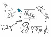 OEM 2022 Cadillac Escalade ESV Parking Brake Actuator Diagram - 13513581