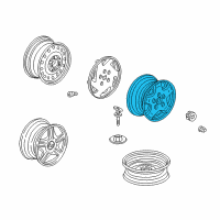 OEM 2001 Honda Accord Disk, Aluminum Wheel (15X6 1/2Jj) Diagram - 42700-S87-A12