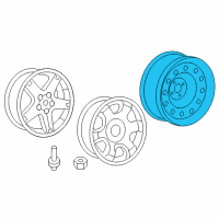 OEM 2006 Dodge Dakota Steel Wheel Rim Diagram - 52113234AA