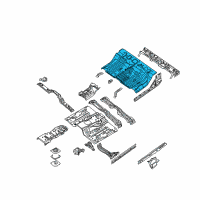 OEM 2018 Nissan Frontier Floor-Rear, Front Diagram - 74512-9BM0B