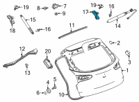 OEM 2020 Buick Encore GX Lift Cylinder Bracket Diagram - 42483639