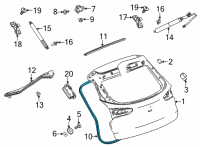 OEM 2021 Buick Encore GX Weatherstrip Diagram - 42708695