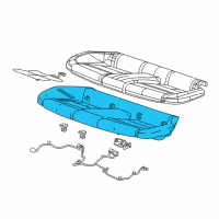 OEM 2018 Cadillac CTS Seat Cushion Pad Diagram - 84243347