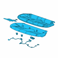 OEM 2016 Cadillac CTS Seat Cushion Pad Diagram - 23261532