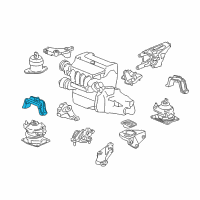 OEM 2004 Honda Accord Stopper, FR. Engine Mount (MT) Diagram - 50835-SDA-A12