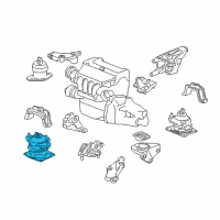 OEM Honda Accord Rubber Assy., FR. Engine Mounting (MT) Diagram - 50830-SDA-A11