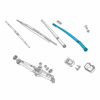 OEM BMW 330xi Left Front Windshield Wiper Arm Driver Diagram - 61-61-7-003-931