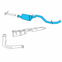 OEM 2002 Ford Excursion Muffler & Pipe Diagram - YC3Z-5230-CB