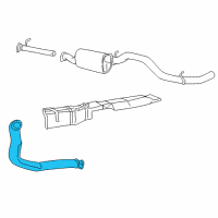 OEM 2001 Ford Excursion Front Pipe Diagram - F81Z-6N646-AA