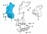 OEM 2022 Ram 1500 INSULATOR-Engine Mount Diagram - 68248788AB