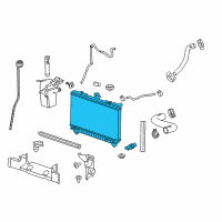 OEM 2015 Chevrolet Camaro Radiator Diagram - 22762595