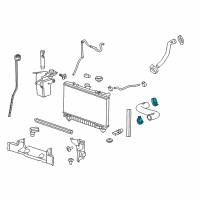 OEM Cadillac Lower Hose Clamp Diagram - 90572597