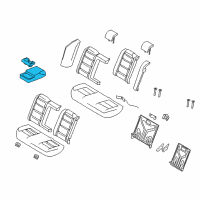 OEM Ford Taurus Armrest Assembly Diagram - 8G1Z-5467112-BA