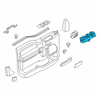 OEM 2017 Ford F-350 Super Duty Window Switch Diagram - HC3Z-14529-DA