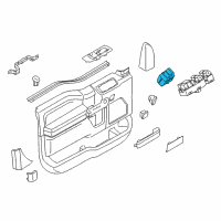 OEM 2017 Ford Police Interceptor Utility Window Switch Diagram - GB5Z-14529-CB