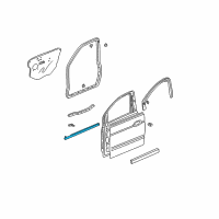 OEM 2001 Acura MDX Seal, Left Front Door Sill (Lower) Diagram - 72367-S3V-A01